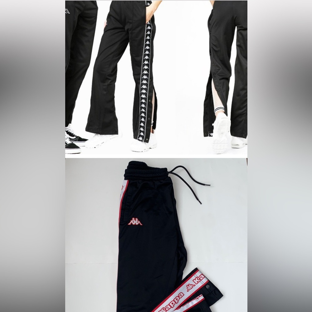 Kappa Track Pants With Snap Button Side Bands